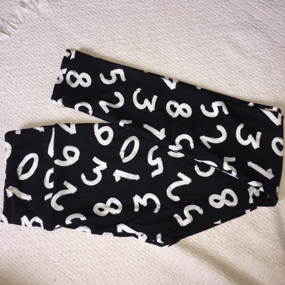 LuLaRoe Pants - New LuLaRoe Black Math Number Teacher Leggings OS